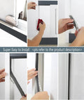 Installation steps for Self-Adhesive Pile Weather Stripping Seal for Sliding Windows and Door Frames, 16.5ft x 11/32 inch, Grey