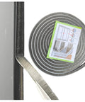 Self-Adhesive Pile Weather Stripping Seal for Sliding Windows and Door Frames, 16.5ft x 11/32 inch, Grey roll with instruction sheet