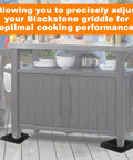 Griddle Leveling Shims Kit For Blackstone Griddle Stand Accessories, 4 Silicone Levelers By Onslowe under a grill for stability
