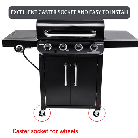 Upgraded Durable Grill Caster Socket Replacement For Charbroil And Kenmore Grills Wear Resistant Weather Resistant Plastic