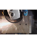 Grinding metal using View Window Grinding Disc With Integrated Viewing Pane For Precise Grinding 5 Inch By 7/8 Inch SGP SteeloX Victograin