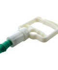 Grip Hand Vacuum Pump For Suction Cupping Therapy, durable unbreakable plastic, lightweight 8.5 inch, beige and green color handle