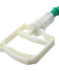 Grip Hand Vacuum Pump For Suction Cupping Therapy, durable unbreakable plastic device shown in side angle, green and beige design.