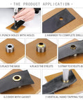 Step-by-step use of Grommet Kit For Leather And DIY Projects Bulk 800 Sets Of 3mm Eyelets In Four Colors Includes Punch Base And Install Tool For Quick Easy No Fuss Install On Clothing Bags And Crafts.