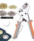 Grommet Tool Kit With 200 Sets Three Eighths Inch Grommets Heavy Duty Pliers Kit for Tarp, Fabric, Canvas, Leather