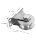 Groove Wheel Pulley 2.75X2.36X1.77 Inches Heavy Duty Sliding Door Pulley with U Shaped Groove, side view with dimensions
