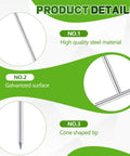 Detailed view of 2 Pack 36 Inch T Handle Galvanized Ground Rods Half Inch Diameter showcasing material, galvanized surface, and cone tip.