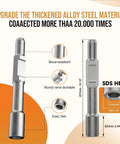 Ground Rod Driver For Hex Shank Rotary Hammer Drill For Grounding Rods And Jack Hammer Bits, 40% Chrome Steel, Dimensions Shown