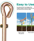 Portable Ground Rod Kit With Half Inch Diameter 18 Inch Long Ground Rod and 4 Foot 12AWG UL Listed Tinned Copper Wire diagram