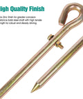 Close-up of Portable Ground Rod Kit with half inch diameter 18 inch long rod, showing zinc finish for fences and antennas.