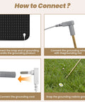 How to connect grounding rod with earthing products and 40ft wire, illustrating connection steps for effective earthing setup.