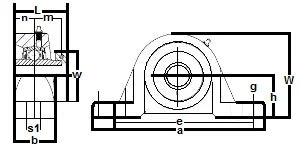 GRP210-50mm Pillow Block Standard Shaft Height 50mm Ball Bearing - VXB Ball Bearings