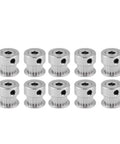 10 pack GT2 20 Tooth Aluminum Timing Belt Pulley With 5mm Bore For 6mm Wide Belts Includes Screws High Precision Machined