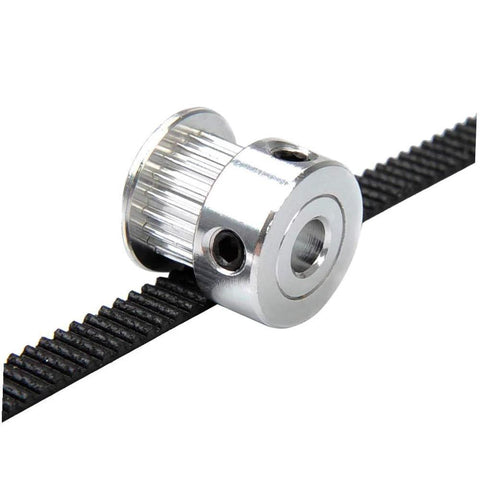 GT2 20 Tooth Aluminum Timing Belt Pulley With 5mm Bore For 6mm Wide Belts Includes Screws High Precision Machined For 3D Printers CNC Milling Machines