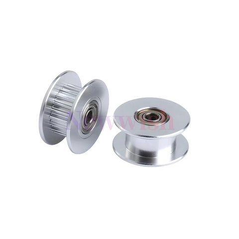 GT2 Idler Pulley 20 Teeth Bore 5mm Width 6mm for 3D Printer Aluminum with Oxidation Finished Surface