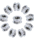 GT2 Idler Pulley 20 Teeth Bore 5mm Width 6mm For 3D Printer Aluminum With Oxidation Finished Surface Pack Of 10