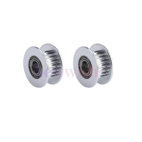 GT2 Idler Pulley 20 Teeth Bore 5mm Width 6mm For 3D Printer Aluminum With Oxidation Finished Surface Pack Of 10.