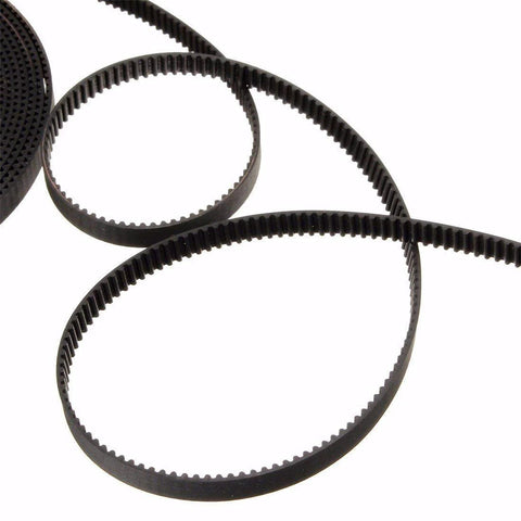 Close-up of GT2 Timing Belt from GT2 Timing Belt Pulley Kit With Eight Pulleys, 5mm Bore And 20 Teeth, 2mm Pitch, 6mm Wide Rubber Drive Belt.