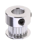GT2 Timing Belt Pulley 20 Teeth 8mm Bore Aluminum Synchronous Wheel front view for 3D Printers High Precision Machined Finish