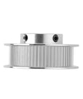 Side view of 2 Pack GT2 Timing Pulleys Aluminum Alloy Synchronous Wheel for 6mm width timing belt, 60 teeth, bore 8mm, 3D printer use.