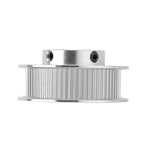 Side view of 2 Pack GT2 Timing Pulleys Aluminum Alloy Synchronous Wheel for 6mm width timing belt, 60 teeth, bore 8mm, 3D printer use.