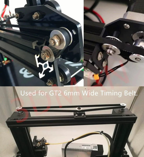 GT2 20 Tooth Aluminum Timing Belt Pulley With 5mm Bore For 6mm Wide Belts Includes Screws High Precision Machined For 3D Printers
