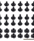12 Sets Black Gun Holster Screws and Anti-Slip 3 Prong T Nuts Kit for Safariland QLS System 8-32 UNC X 5/16 and 3/8 displayed