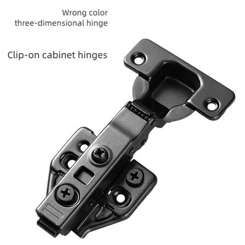 2pcs 105 Degree Soft Close Hinges, Fully Covered Frameless Cabinet Hinge, 3D Adjustable European Style Hinge, Gun Color
