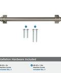 Gunmetal Transitional Cabinet Pull Davenport Style Six And Five Sixteenths Inches Center To Center 160 Mm with screws
