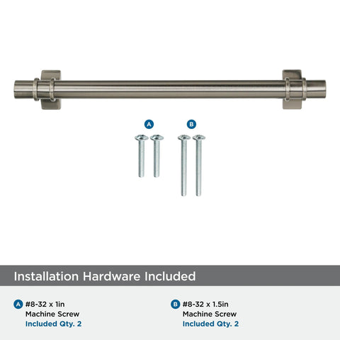Gunmetal Transitional Cabinet Pull Davenport Style Six And Five Sixteenths Inches Center To Center 160 Mm with screws