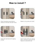 Installation steps for Hidden Door Hinge Set Gunmetal Grey 180 Degree Adjustable Concealed and Invisible Hinge 2PCS.