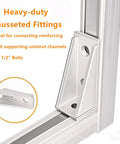 90 Degree Gusseted Fitting For 1 5 Eighths Inch Strut Channel With 3 Hole Heavy Duty Steel Right Angle Brackets