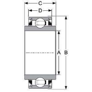 GW210PPB4 Two Triple Lip Seals Square Bore 1-1/8" Bore Bearing - Buy Bearings online - Fast US Shipping