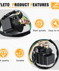 GY6 Starter Solenoid Relay For 4 Stroke ATV Scooter Go Kart Dirt Bike 50cc 70cc 90cc 110cc 125cc 150cc 200cc 250cc