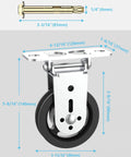 Gym Pulley Blocks, 3.5Inch/88mm Wall Mount Fixed Pulley Wheel with measurements and hardware included