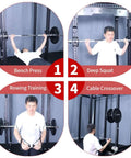 Pulley System For Gym Power Rack Attachments Smith Machine Cable Crossovers And Multifunction Training Kit Set B1 in use