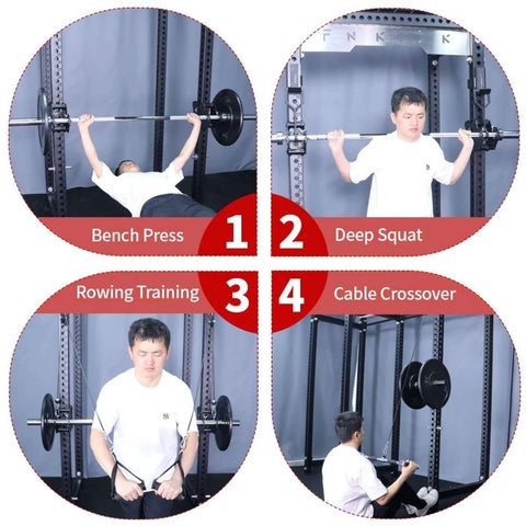 Pulley System For Gym Power Rack Attachments Smith Machine Cable Crossovers And Multifunction Training Kit Set B1 in use