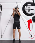 Gym Pulley Blocks,3.46in/90mm Wall Mount Fixed Pulley Wheel Rotation 180 Degree,for Gym Pulley System in use