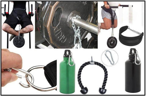 Locking Thumb Screw Closure Carabiner Clips 6 Pack Black Zinc Galvanized Steel Heavy Duty Snap Hooks used in gym equipment and water bottles