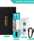 portable hydrogen water bottle generator with accessories included