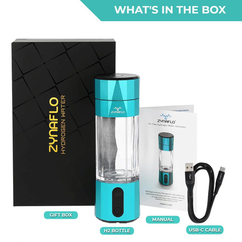 portable hydrogen water bottle generator with accessories included