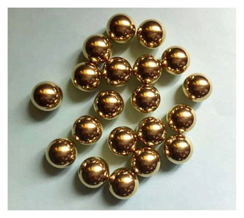 100-Pack 3.175mm Ceramic Balls Solid H62 Brass Ball - Precision Smooth Beads Round Balls, scattered view