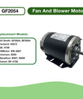 Half Horsepower Blower Motor For 115V HVAC Systems Belt Drive 1725 RPM 60 Hz 48 Frame 7.2A Reversible Rotation Replacement