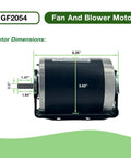 Half Horsepower Blower Motor For 115V HVAC Systems Belt Drive 1725 RPM 60 Hz 48 Frame 7.2A Reversible Rotation Replacement