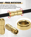 Six Pack One Half Inch Brass DOT Air Line Fittings Straight Union Quick Connects For Semi Trucks And Industrial Air Systems