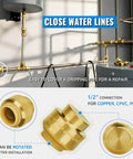 One Half Inch Push Cap For PEX Copper And CPVC Plumbing Fittings End Stop No Lead Brass Cap Off PEX Pipe Pack Of 12