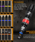 Half Inch Hand Impact Driver Set, 13 Piece Manual Reversible Kit With S2 Steel Bits For Disengaging Rusted Fasteners Or Frozen Bolts
