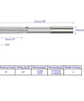 Chucking Reamer Half Inch HSS Cobalt M35 Lathe Tool With 6 Straight Flutes And Round Shank For Stainless Steel Alloy Copper Metal 13mm Shank Cutting Diameter Pro Grade Machining FOCMKEAS