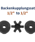 Flexible Half Inch To Half Inch L Jaw Coupling Set With Buna N NBR Rubber Spider For Log Splitter Hybrid Equipment 3 Piece Coupler Kit