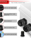 Half Inch NPT Cable Gland Set IP68 Waterproof Adjustable Strain Relief Cord Connector installed on equipment panel